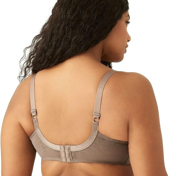 Wacoal Retro Chic Full Figure Underwire Cappuccino Bra Size 32DDD - Picture 3 of 15